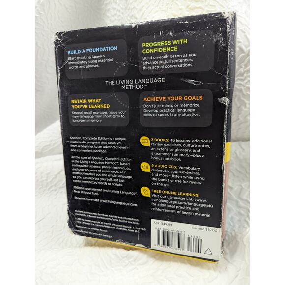 LIVING LANGUAGE! SPANISH, COMPLETE BEGINNER TO ADVANCED! BOOKS, CD AUDIO, NOTES! - Picture 3 of 7